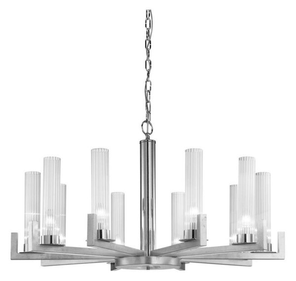 Kolarz 6009.81050 - Luster na reťazi RAGGIO 10xE14/25W/230V striebro
