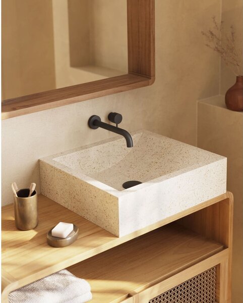 Umývadlo z terrazzo Kave Home Sunday, 45 x 40 cm