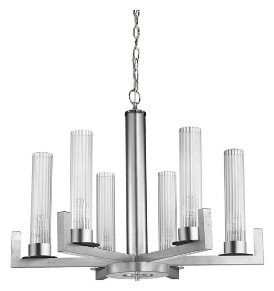 Kolarz 6009.80650 - Luster na reťazi RAGGIO 6xE14/25W/230V striebro