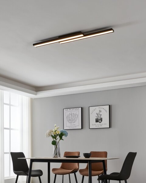 Eglo 31715 - LED RGBW Stmievateľné stropné svietidlo SALITERAS-Z 20,4W/230V čierna