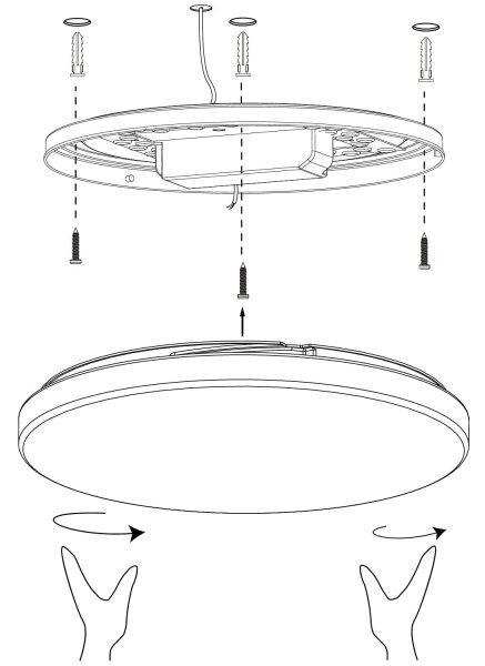Eglo 900001 - LED Stmievateľné stropné svietidlo TOTARI-Z LED/19,2W/230V 2700-6500K