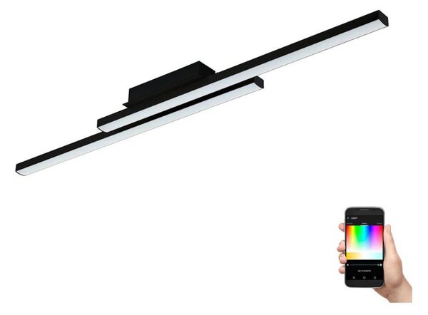Eglo 900079 - LED RGBW Stmievateľné stropné svietidlo FRAIOLI-ZLED/32W/230V čierna