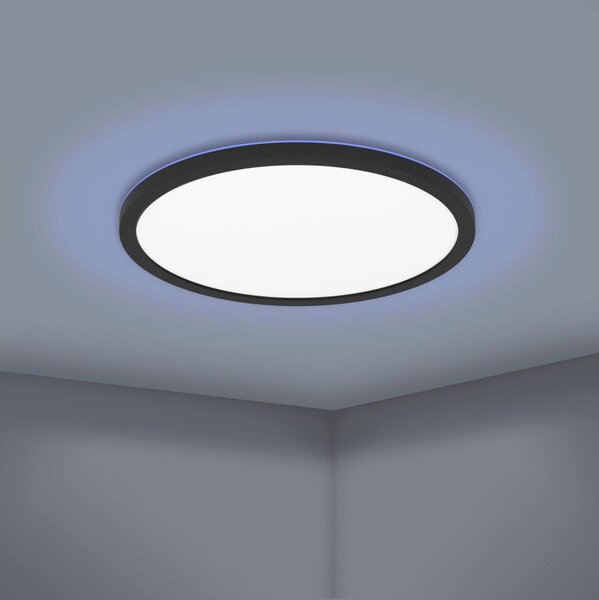 Eglo 31704-LED RGBW stmievateľné stropné svietidlo ROVITO-Z 1xLED/16,5W/230V pr.42cm čierna