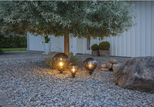 Eglo 900203 - Vonkajšia lampa MONTEROLLO SMOKE 1xE27/40W/230V pr. 40 cm IP44