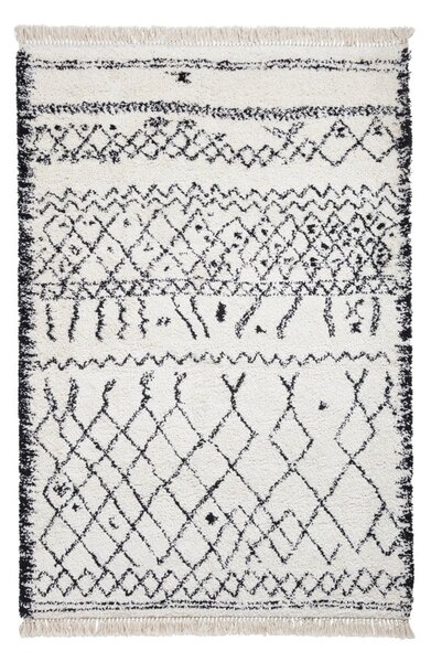Bielo-čierny koberec Think Rugs Boho Lami Black & White, 160 × 230 cm