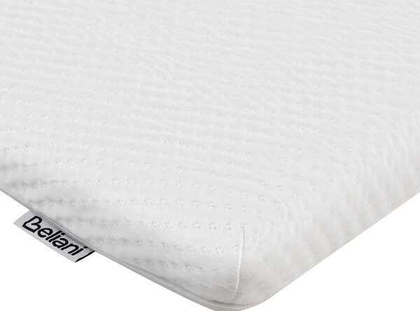 Vrchný matrac biela latex pena polyesterový poťah 120 x 200 cm topper podložka na posteľ spálňa
