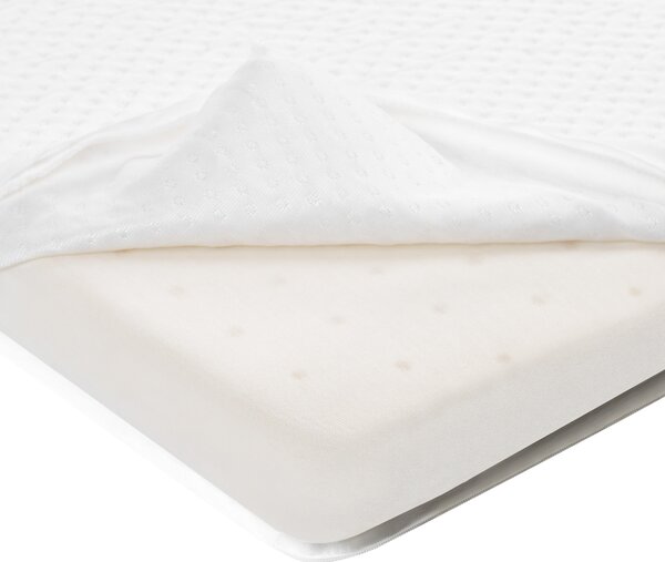 Vrchný matrac biela latex pena polyesterový poťah 120 x 200 cm topper podložka na posteľ spálňa