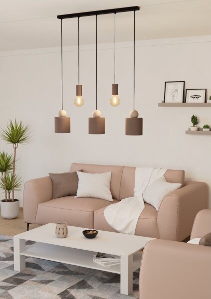 Eglo 900346 - Luster na lanku GAZZOLA 5xE27/40W/230V
