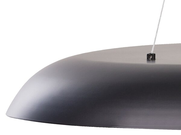 Závesná lampa čierna kov integrované LED svetlo okrúhly tvar visiaca moderný glamour štýl obývačka jedáleň