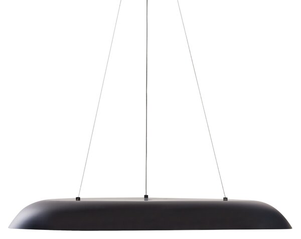 Závesná lampa čierna kov integrované LED svetlo okrúhly tvar visiaca moderný glamour štýl obývačka jedáleň