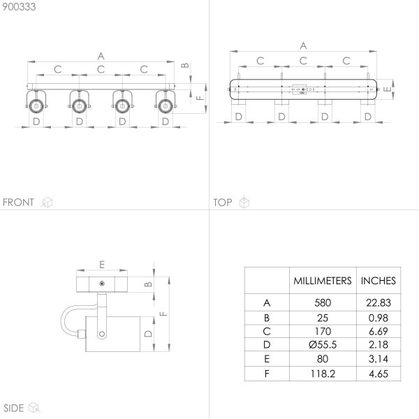 Eglo 900333 - LED Bodové svietidlo SOREGO 4xGU10/3W/230V