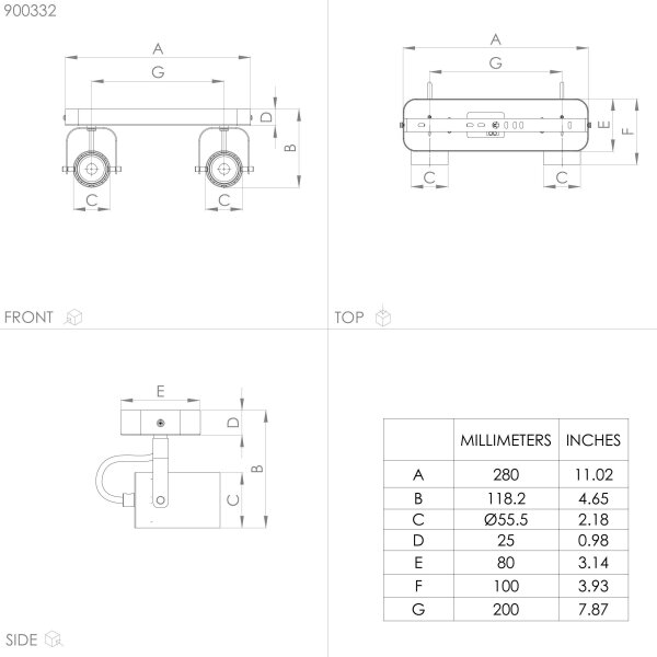 Eglo 900332 - LED Bodové svietidlo SOREGO 2xGU10/3W/230V