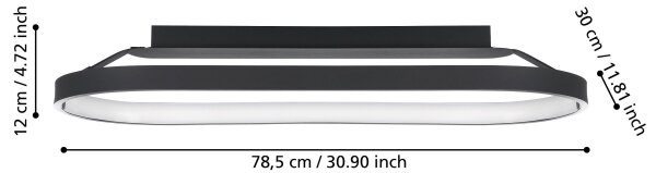 Eglo 900631 - LED Stmievateľné stropné svietidlo CODRIALES LED/27W/230V