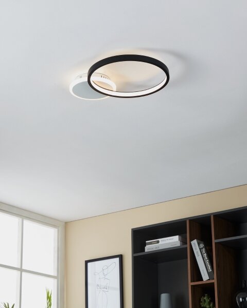 Eglo 900421 - LED Stmievateľné stropné svietidlo GAFARES LED/15W/230V čierna + DO
