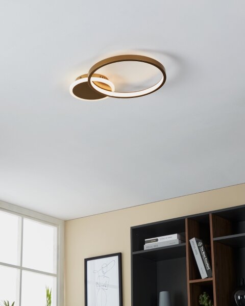 Eglo 900423 - LED Stmievateľné stropné svietidlo GAFARES LED/15W/230V zlatá + DO