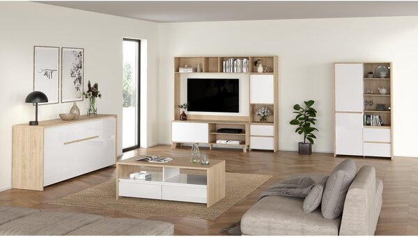Biely/v prírodnej farbe konferenčný stolík 60x120 cm Next – Tvilum