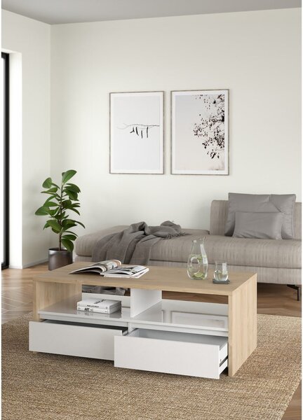 Biely/v prírodnej farbe konferenčný stolík 60x120 cm Next – Tvilum
