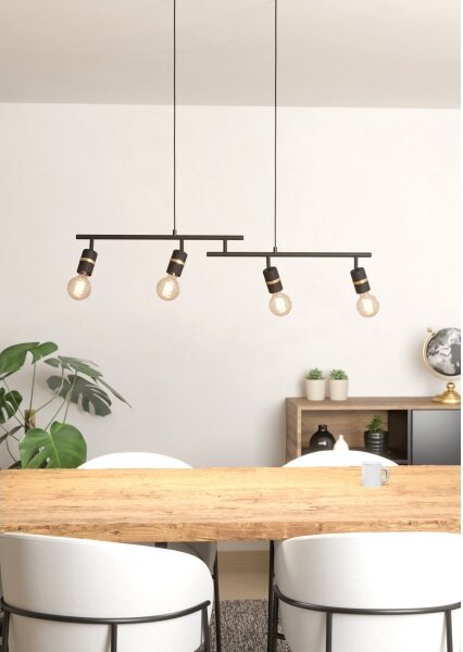 Eglo 900177 - Luster na lanku LURONE 4xE27/10W/230V