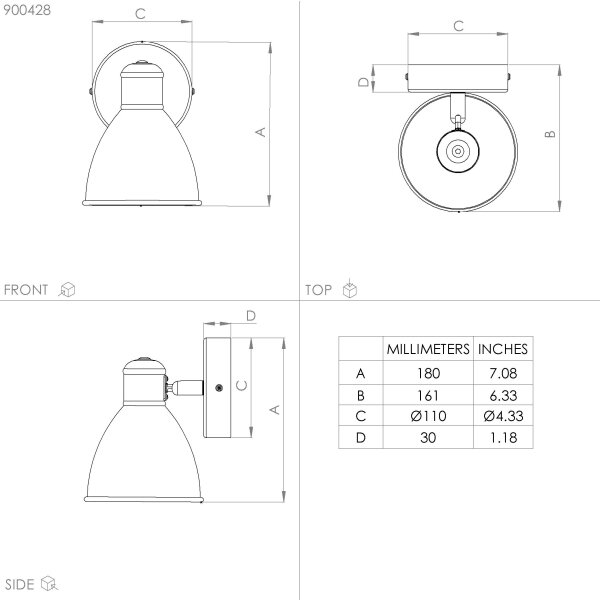 Eglo 900428 - LED Kúpeľňové nástenné svietidlo SAN PERI 1xGU10/3W/230V IP44