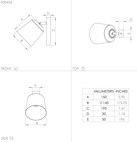 Eglo 900434 - Nástenné svietidlo COTORRO 1xE27/25W/230V