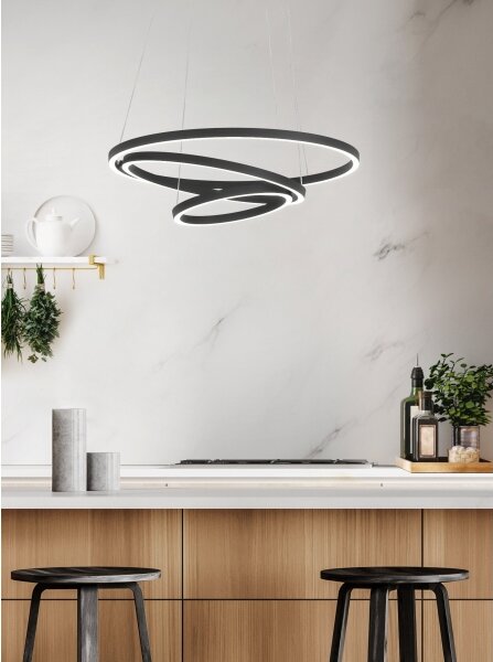 Eglo 900479 - LED Stmievateľný luster na lanku LOBINERO-Z LED/43,2W/230V čierna