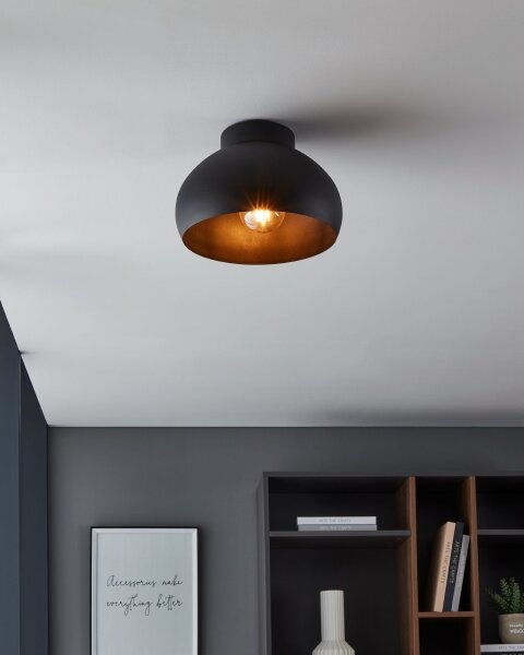 Eglo 900553 - Stropné svietidlo MOGANO 1xE27/40W/230V čierna