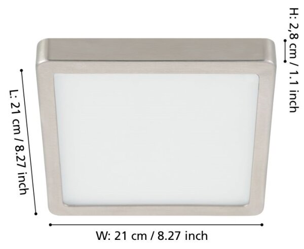 Eglo 900594 - stmievateľné LED stropné svietidlo FUEVA LED/17W/230V chróm