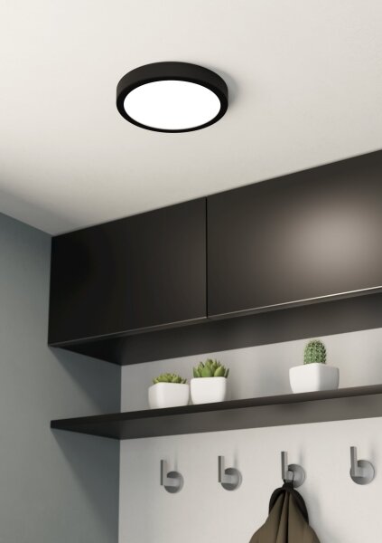 Eglo 900653 - LED kúpeľňové stropné svietidlo FUEVA LED/17W/230V čierne IP44