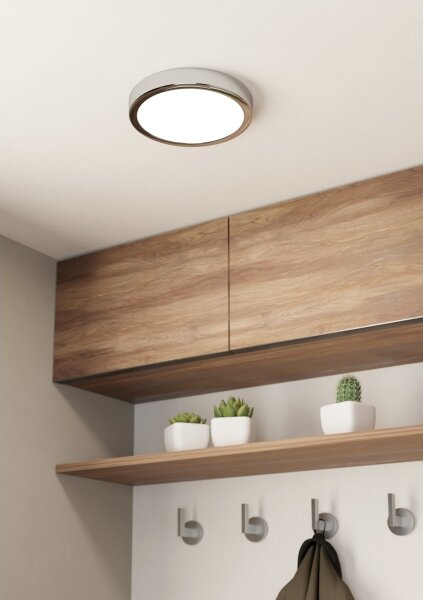 Eglo 900641 - LED kúpeľňové stropné svietidlo FUEVA LED/17W/230V IP44 chróm