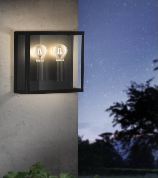 Eglo 900698 - Vonkajšie nástenné svietidlo ALAMONTE 2xE27/40W/230V IP44