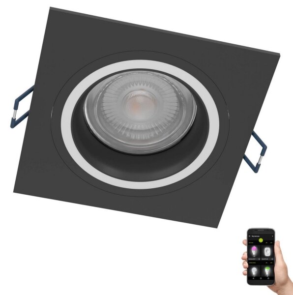 Eglo 900763 - LED RGBW Stmievateľné podhľadové svietidlo CAROSSO-Z 4,7W/230V čierna