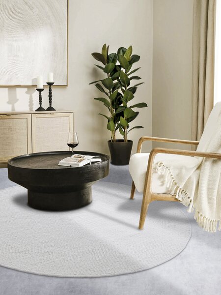 Villeroy & Boch , Kusový koberec 106048 White kruh, 160x160 (priemer) kruh, biela, obývacia izba
