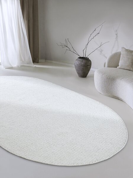 Villeroy & Boch Kusový koberec 106048 White ovál, 160x230 ovál, biela, obývacia izba