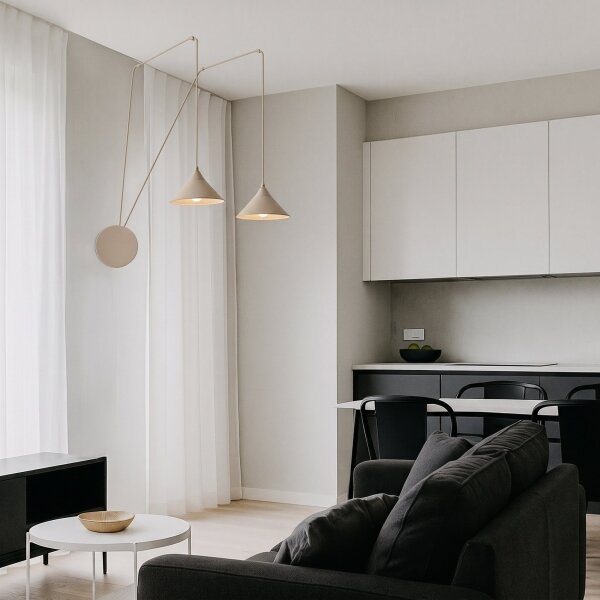 Luster na lanku ABRAMO 2xE27/15W/230V béžový