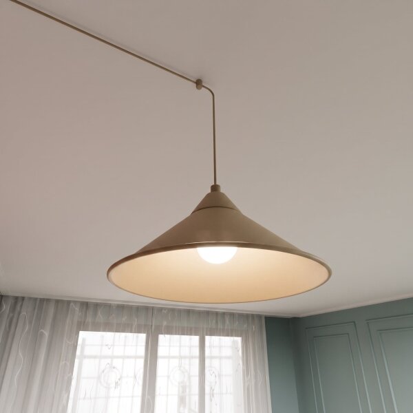 Luster na lanku ABRAMO 2xE27/15W/230V béžový