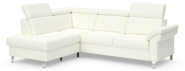ROHOVÁ SEDAČKA, koža, biela Sit & More - Sedačky, Online Only