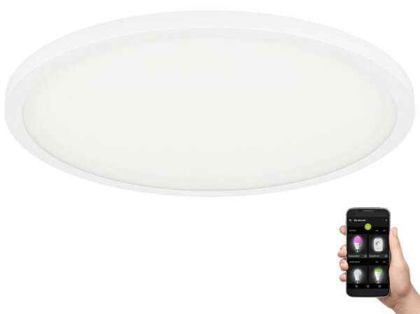 Eglo 900759 - LED Stmievateľné stropné svietidlo SARSINA-Z 41W/230V pr. 60 cm biela