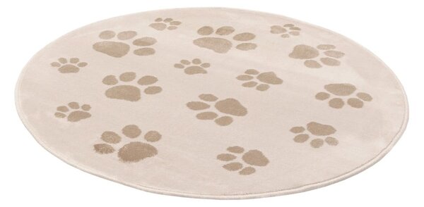 Béžový detský koberec ø133 cm Paws Light Beige – FD