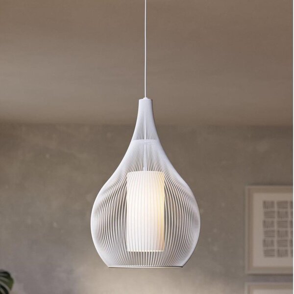 Eglo 900829 - Luster na lanku RAZONI 1xE27/40W/230V biela