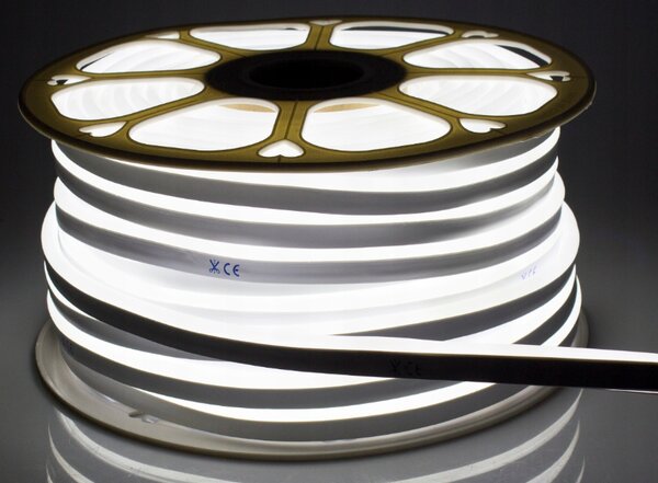ECOLIGHT LED pásik NEON - 230V - 1m - 8W/m - IP68 - vodotesný - neutrálna biela