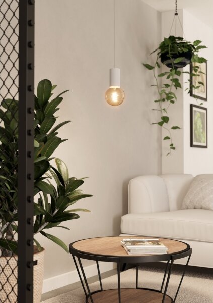 Eglo 900798 - Luster na lanku POZUETA 1xE27/40W/230V biela