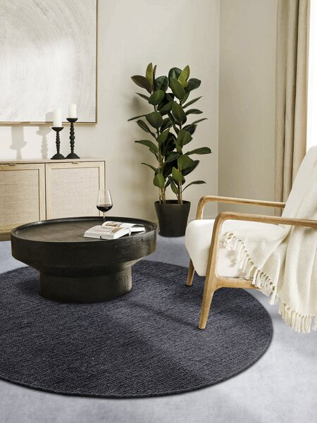 Villeroy & Boch , Kusový koberec 106051 Anthracite kruh, 160x160 (priemer) kruh, šedá, obývacia izba