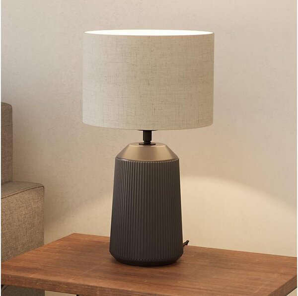 Eglo 900824 - Stolná lampa CAPALBIO 1xE27/40W/230V šedá