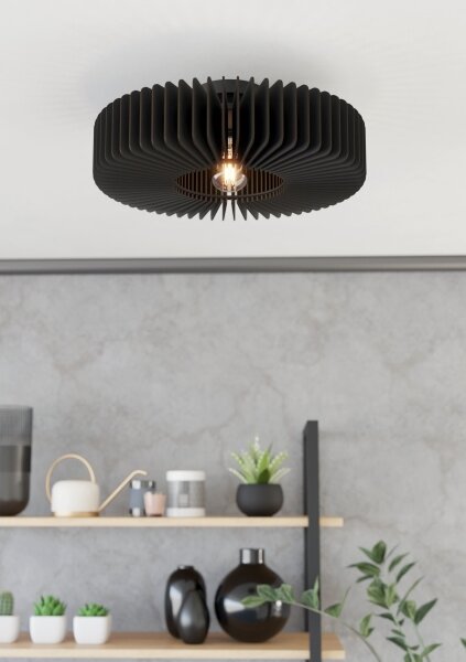Eglo 900831 - Stropné svietidlo PALOMBAIA 1xE27/40W/230V čierna