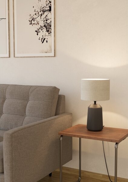 Eglo 900824 - Stolná lampa CAPALBIO 1xE27/40W/230V šedá