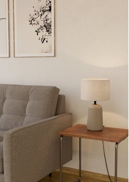 Eglo 900823 - Stolná lampa CAPALBIO 1xE27/40W/230V krémová