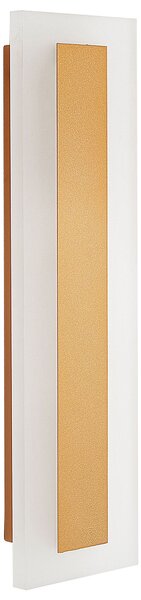 Vonkajšie nástenné LED svietidlo zlaté oceľ akryl 30 cm na stenu moderný štýl záhrada exteriér