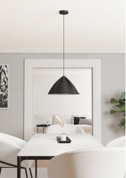 Eglo 900835 - Luster na lanku PODERE 1xE27/40W/230V čierna