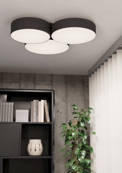 Eglo 900853-LEDRGBW Stmievateľné stropné svietidlo BARBANO-Z 3xLED/7,5W/230V čierna