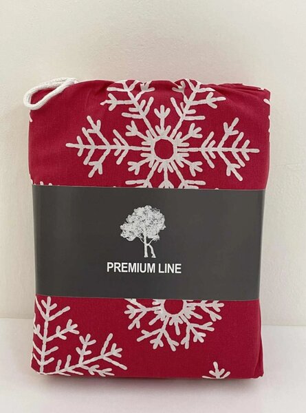 Zimné Bavlnené obliečky PREMIUM FLAKA červené